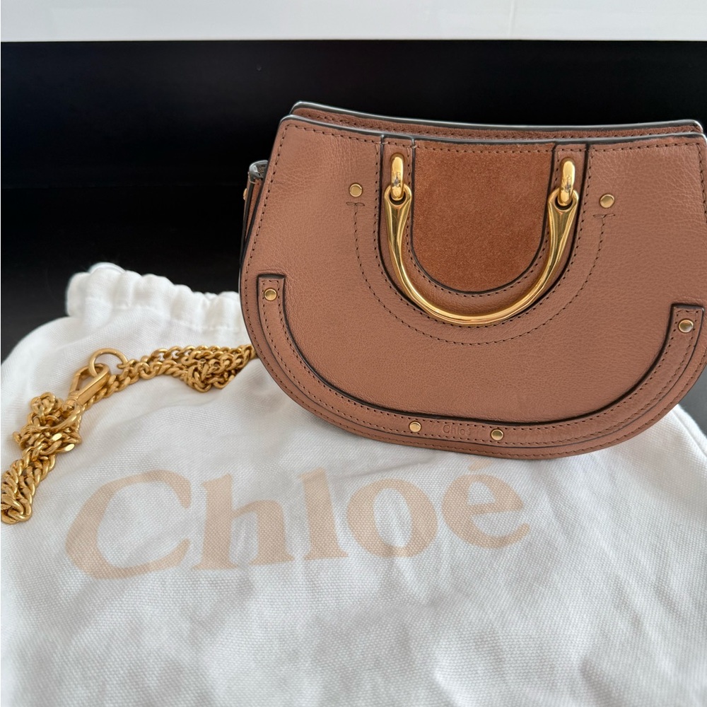 Tan Leather Chain Bag